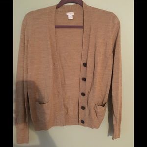 Tan J. Crew cardigan